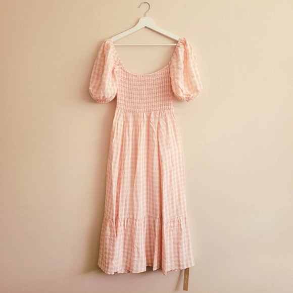 Reformation Rupert Dress in Pink Check - Picture 4 of 9